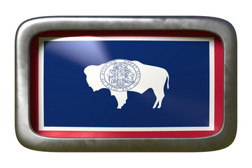 3d rendering of Wyoming State flag