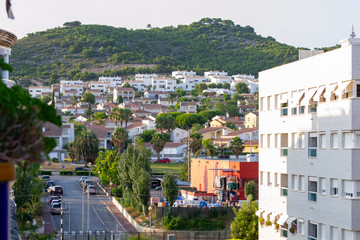 Sunset close to the beach