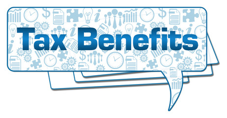 Tax Benefits Business Symbols Blue Stroke Comment Symbol 