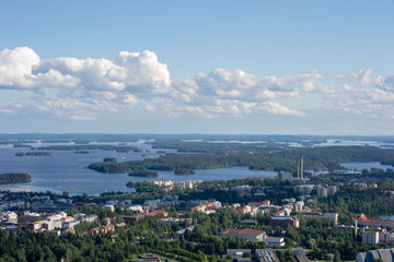 Landscape of Kuopio from the Puijo Lookout