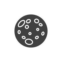 Full moon vector icon. filled flat sign for mobile concept and web design. Moon planet glyph icon. Symbol, logo illustration. Vector graphics