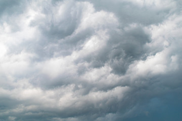Heavy rain clouds in the sky before the rain