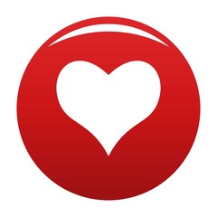 Kind heart icon. Simple illustration of kind heart vector icon for any design red