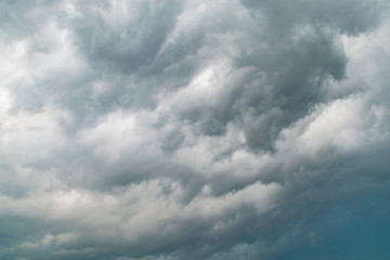 Heavy rain clouds in the sky before the rain