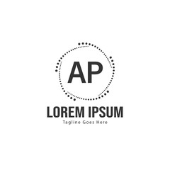 AP Letter Logo Design. Creative Modern AP Letters Icon Illustration