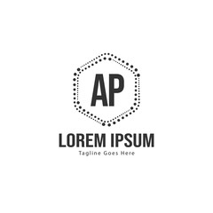 AP Letter Logo Design. Creative Modern AP Letters Icon Illustration