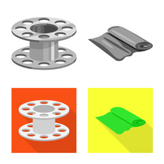 Vector illustration of craft and handcraft logo. Collection of craft and industry stock symbol for web.