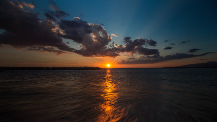 Fototapeta na wymiar sunset sea