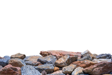 Big rock isolated on white. This has clipping path.