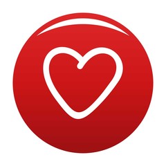 Greedy heart icon. Simple illustration of greedy heart vector icon for any design red