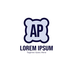 AP Letter Logo Design. Creative Modern AP Letters Icon Illustration