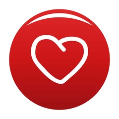 Big heart icon. Simple illustration of big heart vector icon for any design red