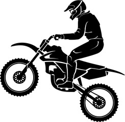 Plakat Motocross Mid Air Silhouette