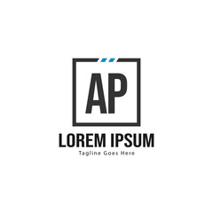 AP Letter Logo Design. Creative Modern AP Letters Icon Illustration