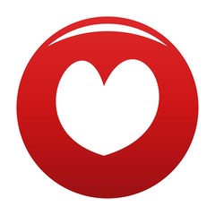 Reliable heart icon. Simple illustration of reliable heartvector icon for any design red