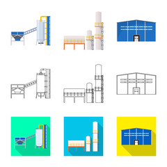 Obraz premium Vector illustration of production and structure sign. Set of production and technology stock symbol for web.