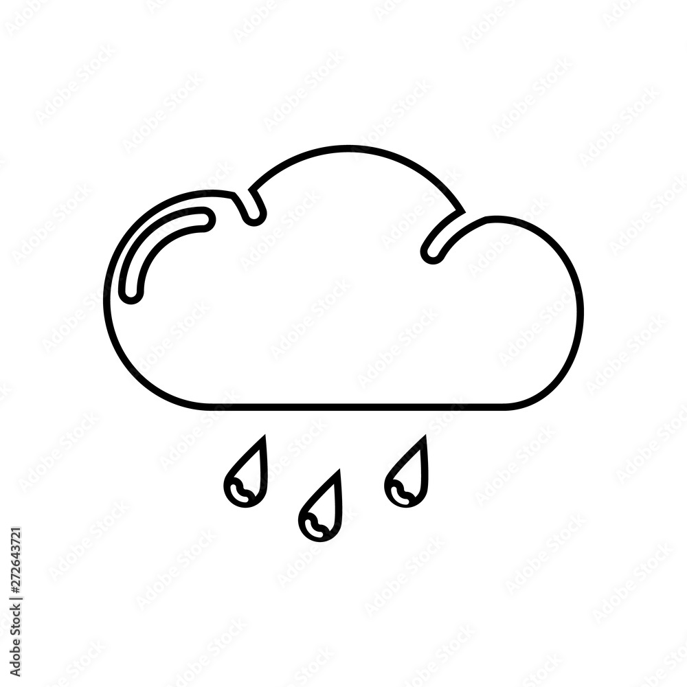 Aufkleber drizzle icon. element of whether for mobile concept and web apps icon. outline, thin line icon for w