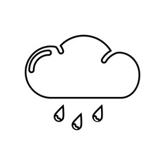 Drizzle icon. Element of Whether for mobile concept and web apps icon. Outline, thin line icon for website design and development, app development