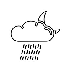 downpour icon. Element of Whether for mobile concept and web apps icon. Outline, thin line icon for website design and development, app development