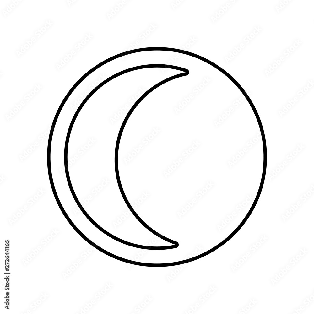 Poster last quarter moon icon. element of whether for mobile concept and web apps icon. outline, thin line 