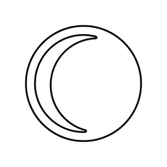 crescent moon icon. Element of Whether for mobile concept and web apps icon. Outline, thin line icon for website design and development, app development