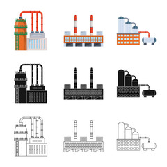 Vector illustration of production and structure symbol. Collection of production and technology stock vector illustration.