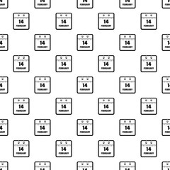 Calendar fourteenth february pattern seamless vector repeat geometric for any web design