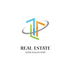 Real estate logo icon illustration