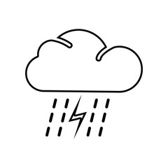 Thunderstorm icon. Element of Whether for mobile concept and web apps icon. Outline, thin line icon for website design and development, app development