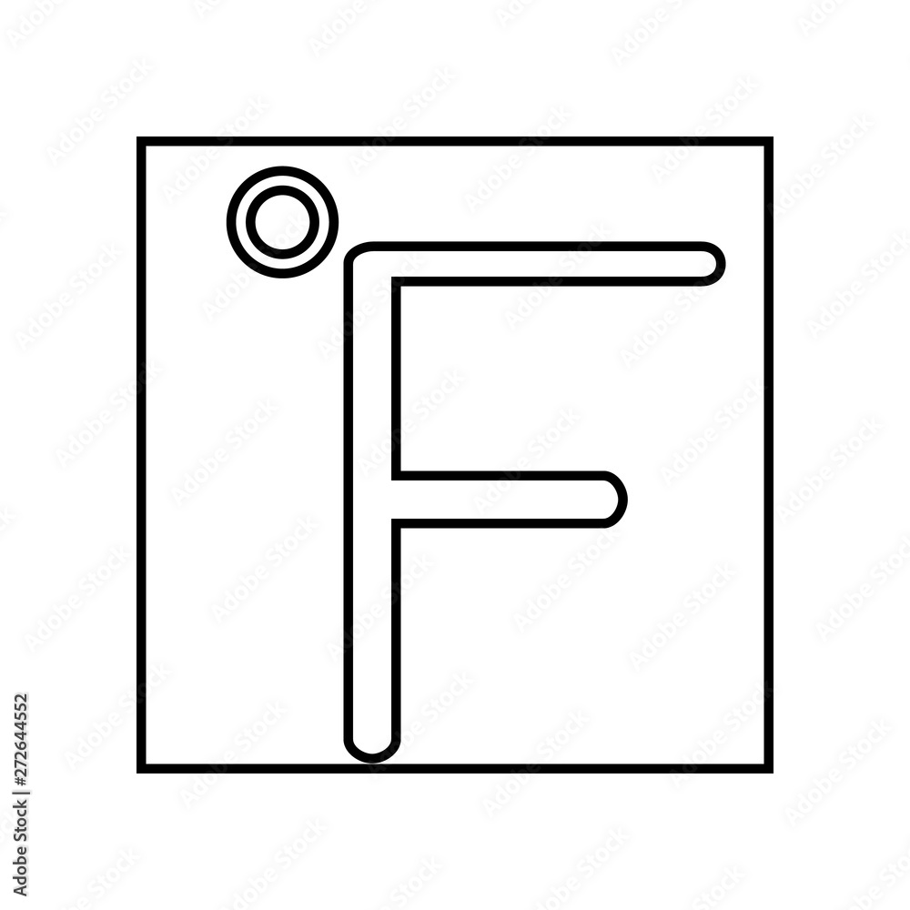 Aufkleber fahrenheit icon. element of whether for mobile concept and web apps icon. outline, thin line icon fo