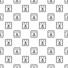 Calendar thirty first december pattern seamless vector repeat geometric for any web design