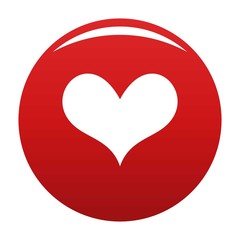 Gustatory heart icon. Simple illustration ofgustatory heart vector icon for any design red