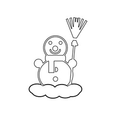 Snowman icon. Element of Winter for mobile concept and web apps icon. Outline, thin line icon for website design and development, app development