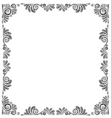 Vintage Ornament Greeting Card, Ornamental Frame.