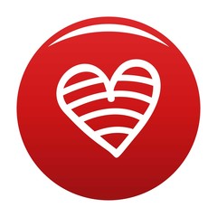 New heart icon. Simple illustration of new heart vector icon for any design red