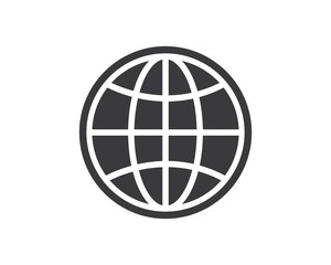 globe,global business,network connected logo icon