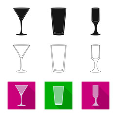 Isolated object of form and celebration symbol. Collection of form and volume stock vector illustration.