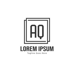 AQ Letter Logo Design. Creative Modern AQ Letters Icon Illustration