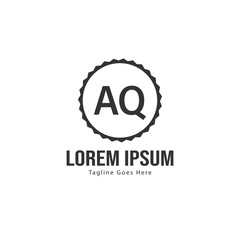 AQ Letter Logo Design. Creative Modern AQ Letters Icon Illustration