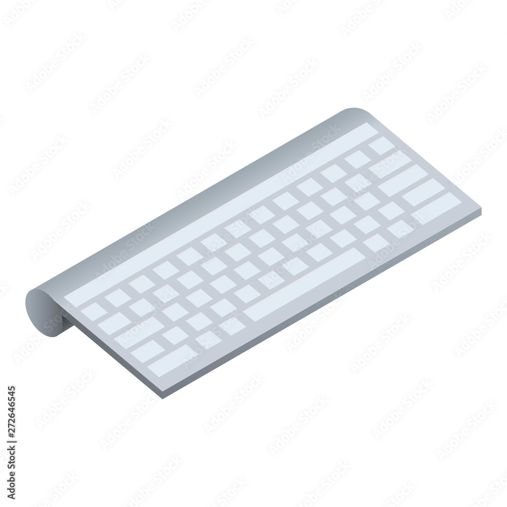 Poster pc keyboard icon. isometric of pc keyboard vector icon for web design isolated on white background