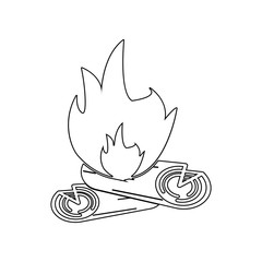 camp fire icon. Element of winter for mobile concept and web apps icon. Outline, thin line icon for website design and development, app development