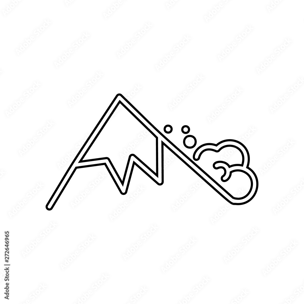 Poster mountains icon. simple winter elements icon. element of winter for mobile concept and web apps icon.