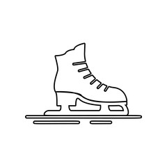 The skates icon. Element of winter for mobile concept and web apps icon. Outline, thin line icon for website design and development, app development