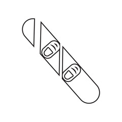 Snowboard icon. Element of winter for mobile concept and web apps icon. Outline, thin line icon for website design and development, app development