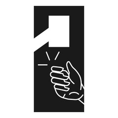 Do not open door tag icon. Simple illustration of do not open door tag vector icon for web design isolated on white background