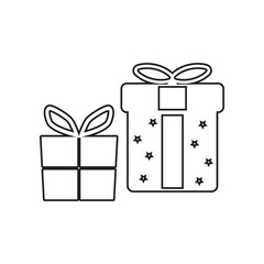 Gift boxes icon. Element of winter for mobile concept and web apps icon. Outline, thin line icon for website design and development, app development
