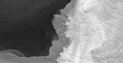 face of death, black gold, polluted desert sand, black and white photo, abstract naturalism,...