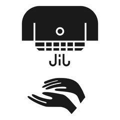 Modern hand dryer icon. Simple illustration of modern hand dryer vector icon for web design isolated on white background