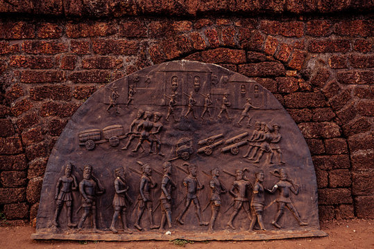 Historical sculpture. 1600 AD