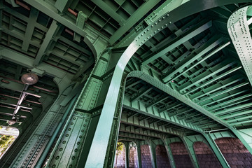 古い鉄骨作りの陸橋